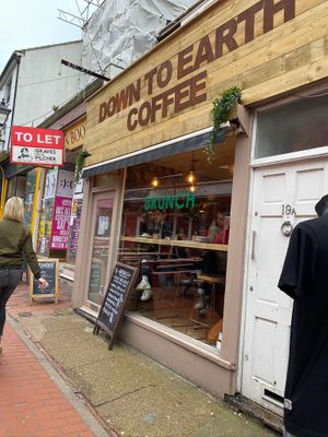 Outside  at Down to Earth Coffee in Brighton