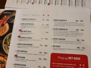 Menu at Peppes Pizza in Narvik