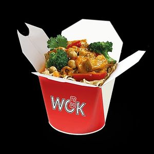 Thaisty red (vega special)
Tofu, kokoscurry, broccoli, kikkererwten, pompoen, koriander en sesamzaad. Pittig at Wok to Go in Utrecht