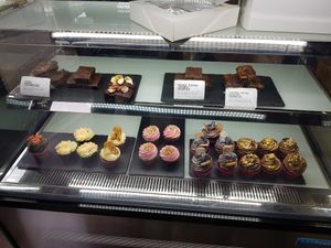 Selection of vegan cupcakes and brownies at Vegano  in Galway