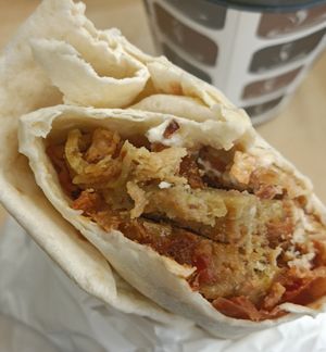 Pesto seitan wrap at Vegano  in Galway