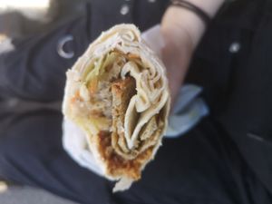 Sage and onion seiten wrap at Vegano  in Galway