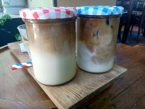 Two iced coffees at Coffeelab in Nijmegen