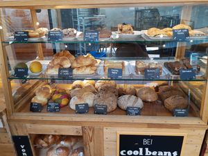 Current selection, bottom left V for vegan at Cool Beans in Basel