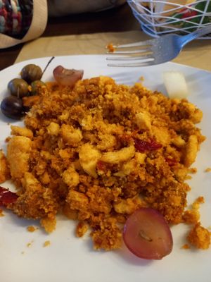 Migas veganas at 8° Arte in Caceres