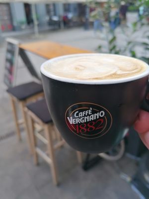 Italian coffee with alternative milk options at Rukkola in Budapest