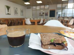 Cafeteria - sandes de humus at Miosotis in Lisbon