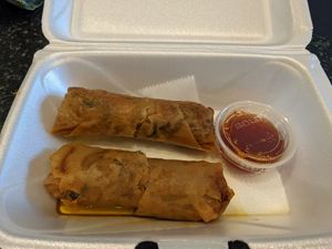 Vegan egg rolls at V Kitchen in Ann Arbor