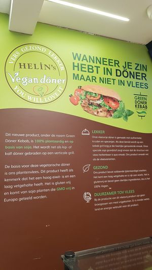 Information at Helin's Döner in Amsterdam