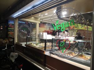 Outside at Helin's Döner in Amsterdam