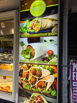 Street sign at Helin's Döner in Amsterdam