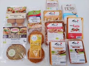 Vegan meat alternatives. Photo by: AVENA, Trgovina za zdravo življenje - Ptuj on Facebook at Avena in Ptuj