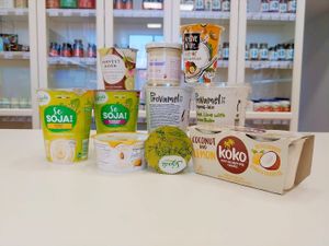 Vegan yogurts. Photo by: AVENA, Trgovina za zdravo življenje - Ptuj on Facebook at Avena in Ptuj