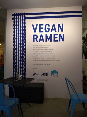 sign at Vegan Ramen Mei in Puerto Vallarta