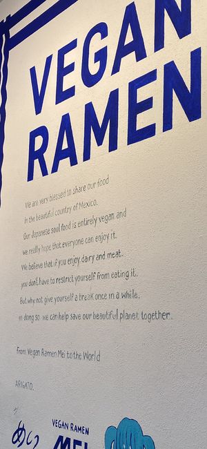Great words at Vegan Ramen Mei in Puerto Vallarta