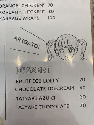 Menu at Vegan Ramen Mei in Puerto Vallarta