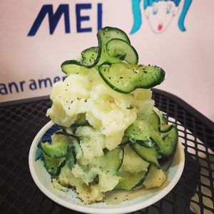 Vegan mayo potato salad  at Vegan Ramen Mei in Puerto Vallarta