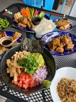 Japanese vegan dish  at Vegan Ramen Mei in Puerto Vallarta