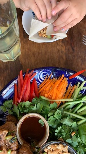 Karaage wrap  at Vegan Ramen Mei in Puerto Vallarta