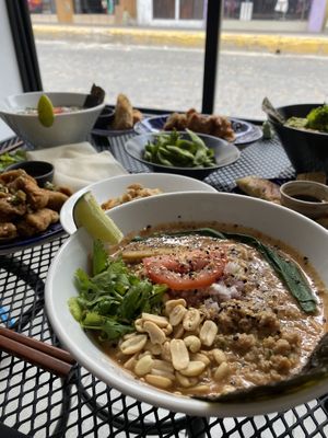 Japanese vegan lunch  at Vegan Ramen Mei in Puerto Vallarta