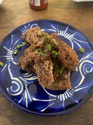 “Chicken” appetizer  at Vegan Ramen Mei in Puerto Vallarta