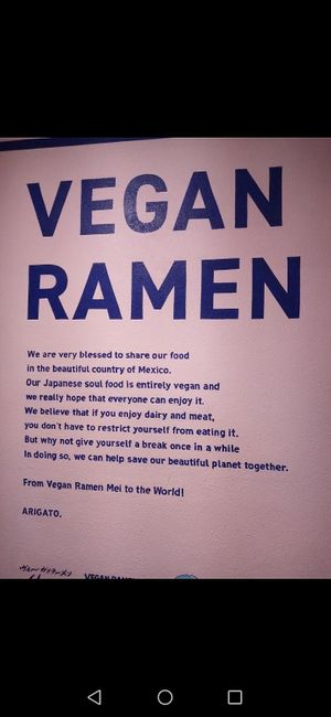 Yes you should avoid dairy and meat. Mixed message here at Vegan Ramen Mei in Puerto Vallarta