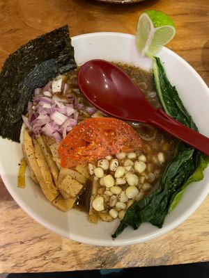 Tokyo Shoyu at Vegan Ramen Mei in Puerto Vallarta