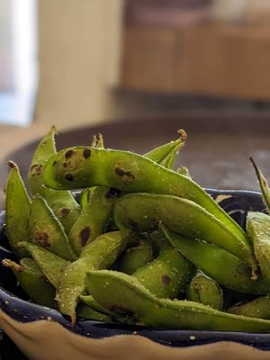 Edamame   at Vegan Ramen Mei in Puerto Vallarta
