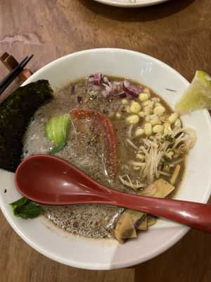 Tokyo Shoyu ramen   at Vegan Ramen Mei in Puerto Vallarta
