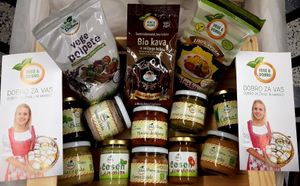 Vege&Dobro slovenian vegan products. Photo by: Trgovina Narava on Facebook at Trgovina Narava in Zagorje Ob Savi
