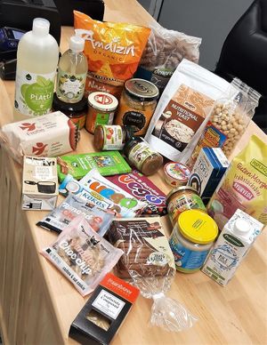 Vegan products. Photo by: Trgovina Narava on Facebook at Trgovina Narava in Zagorje Ob Savi