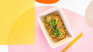 Shiitake Ginger Cauliflower Fried Rice at October in New York City