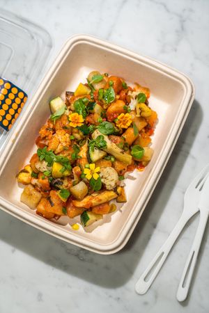 Smashed Tomato Cauliflower Gnocchi at October in New York City