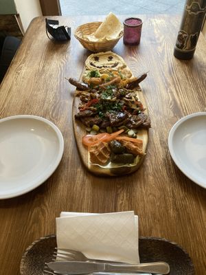 This mixed plate for 2 people is a masterpiece and we are coming back for it very soon!   at Vegano Flavors in Berlin