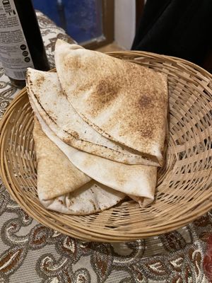 Warm flatbread (I couldn't see this on the menu but I just asked for it)  at Vegano Flavors in Berlin