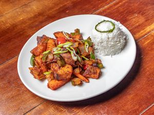 Sweet Potato Chili Vegan at Base Crave in Cambridge