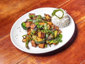Basil Tofu Vegan at Base Crave in Cambridge