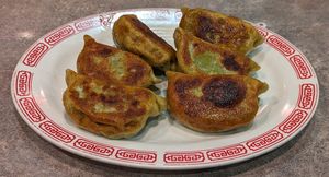 Vegan Soy Curls Potstickers at Kung POW in Portland