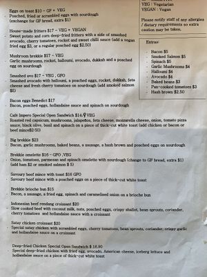 Menu at Cafe Impero in Mount Gravatt