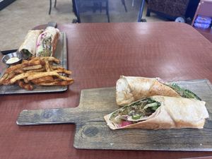 Falafel wraps and fries   at Falafel Gourmet in Coral Springs