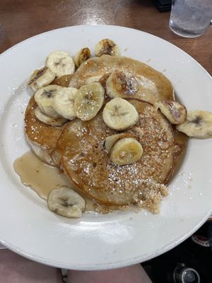 Gluten free vegan banana pancakes  at Turnpike's in Spring Hill