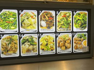 Menu plate  at Happy Vegan - สุขใจมังสวิรัติ in Bangkok