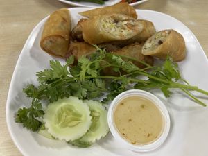 Vegetarian Popiah/Springroll  at Happy Vegan - สุขใจมังสวิรัติ in Bangkok