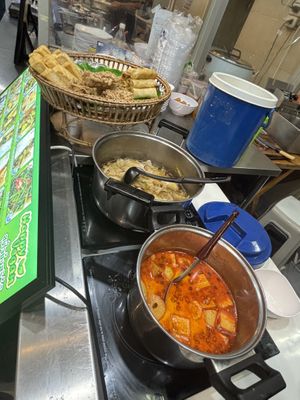 Buffet items  at Happy Vegan - สุขใจมังสวิรัติ in Bangkok