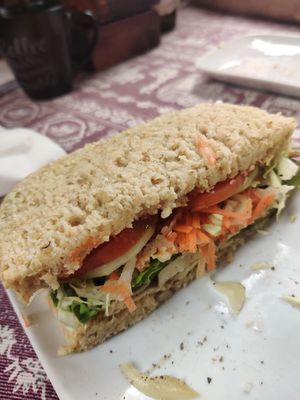 Also tofu sandwich at Delilahs in Nong Khiaw