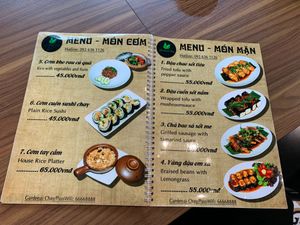 Sushi, tofu and rice at Gardenai Chay in Hanoi