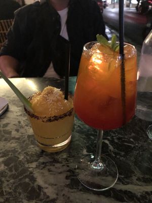 Try the cocktails! Not on the menu but you can ask for them :) at Winners Vegan Restaurant in Athens