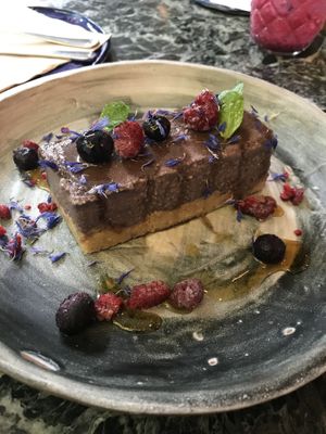 Açai cheesecake  at Winners Vegan Restaurant in Athens