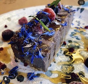 Blueberry cheesecake  at Winners Vegan Restaurant in Athens
