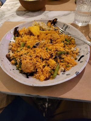 Indonesian Bowl at Winners Vegan Restaurant in Athens